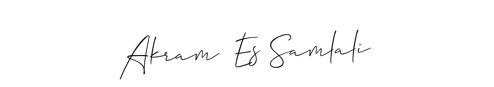 Similarly Allison_Script is the best handwritten signature design. Signature creator online .You can use it as an online autograph creator for name Akram  Es Samlali. Akram  Es Samlali signature style 2 images and pictures png