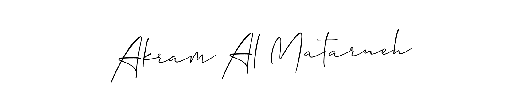 Allison_Script is a professional signature style that is perfect for those who want to add a touch of class to their signature. It is also a great choice for those who want to make their signature more unique. Get Akram Al Matarneh name to fancy signature for free. Akram Al Matarneh signature style 2 images and pictures png