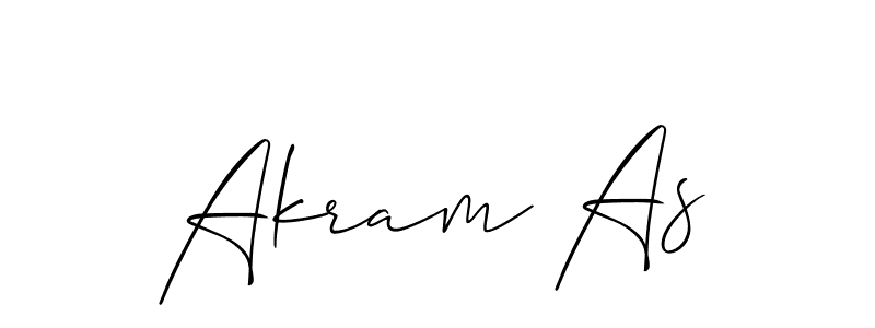 How to make Akram As signature? Allison_Script is a professional autograph style. Create handwritten signature for Akram As name. Akram As signature style 2 images and pictures png