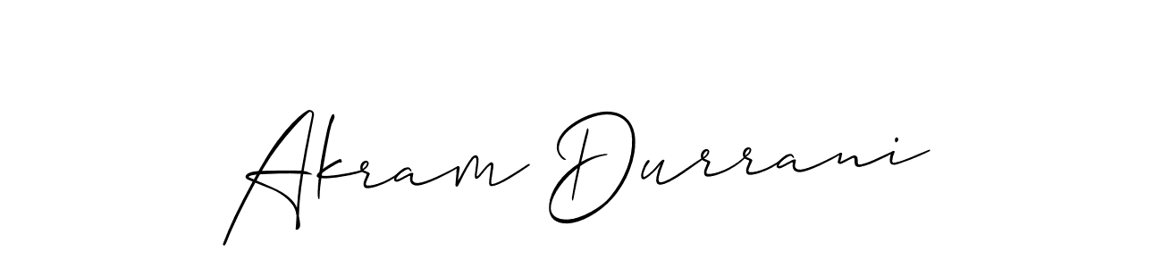 if you are searching for the best signature style for your name Akram Durrani. so please give up your signature search. here we have designed multiple signature styles  using Allison_Script. Akram Durrani signature style 2 images and pictures png