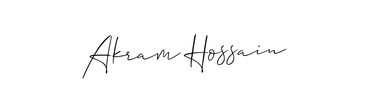 The best way (Allison_Script) to make a short signature is to pick only two or three words in your name. The name Akram Hossain include a total of six letters. For converting this name. Akram Hossain signature style 2 images and pictures png
