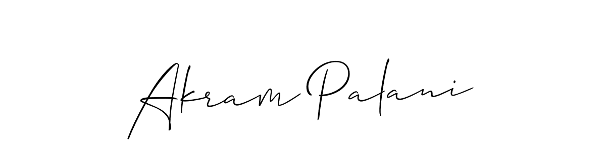 Use a signature maker to create a handwritten signature online. With this signature software, you can design (Allison_Script) your own signature for name Akram Palani. Akram Palani signature style 2 images and pictures png