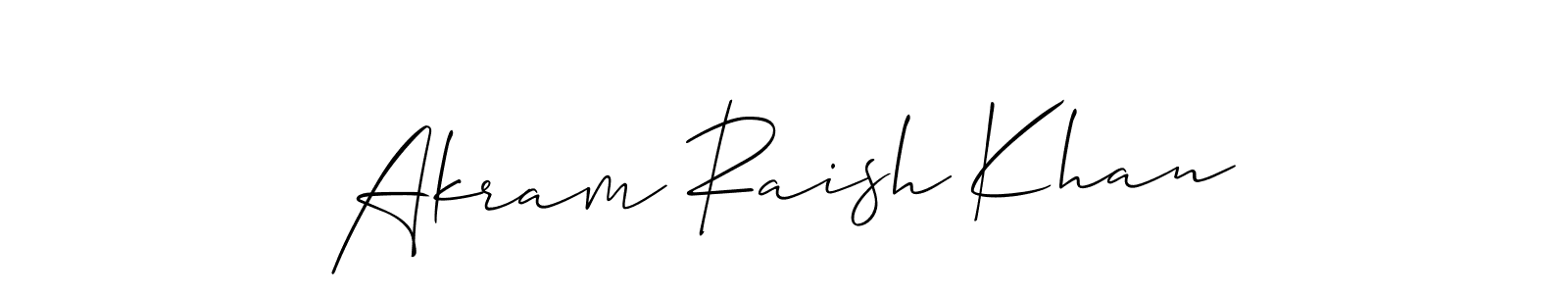 It looks lik you need a new signature style for name Akram Raish Khan. Design unique handwritten (Allison_Script) signature with our free signature maker in just a few clicks. Akram Raish Khan signature style 2 images and pictures png