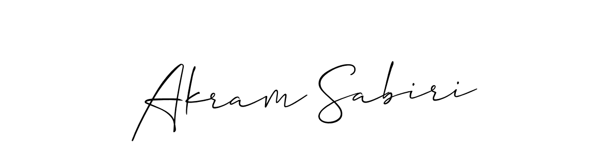 Akram Sabiri stylish signature style. Best Handwritten Sign (Allison_Script) for my name. Handwritten Signature Collection Ideas for my name Akram Sabiri. Akram Sabiri signature style 2 images and pictures png