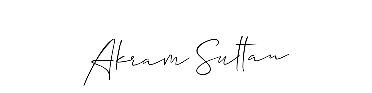 Also we have Akram Sultan name is the best signature style. Create professional handwritten signature collection using Allison_Script autograph style. Akram Sultan signature style 2 images and pictures png