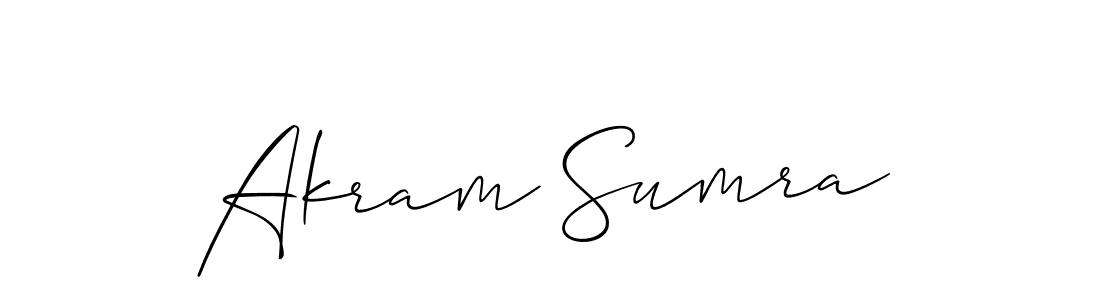 It looks lik you need a new signature style for name Akram Sumra. Design unique handwritten (Allison_Script) signature with our free signature maker in just a few clicks. Akram Sumra signature style 2 images and pictures png