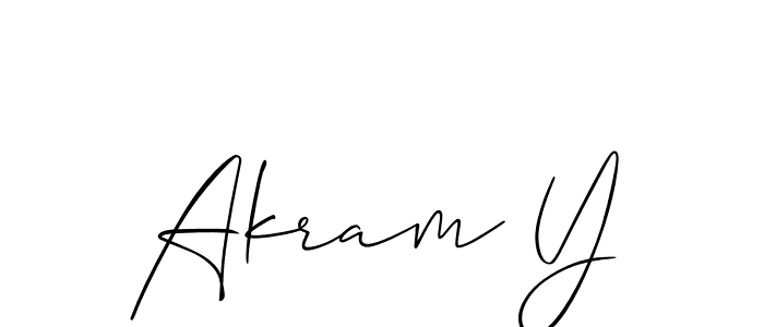 Make a short Akram Y signature style. Manage your documents anywhere anytime using Allison_Script. Create and add eSignatures, submit forms, share and send files easily. Akram Y signature style 2 images and pictures png