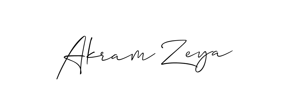How to make Akram Zeya signature? Allison_Script is a professional autograph style. Create handwritten signature for Akram Zeya name. Akram Zeya signature style 2 images and pictures png