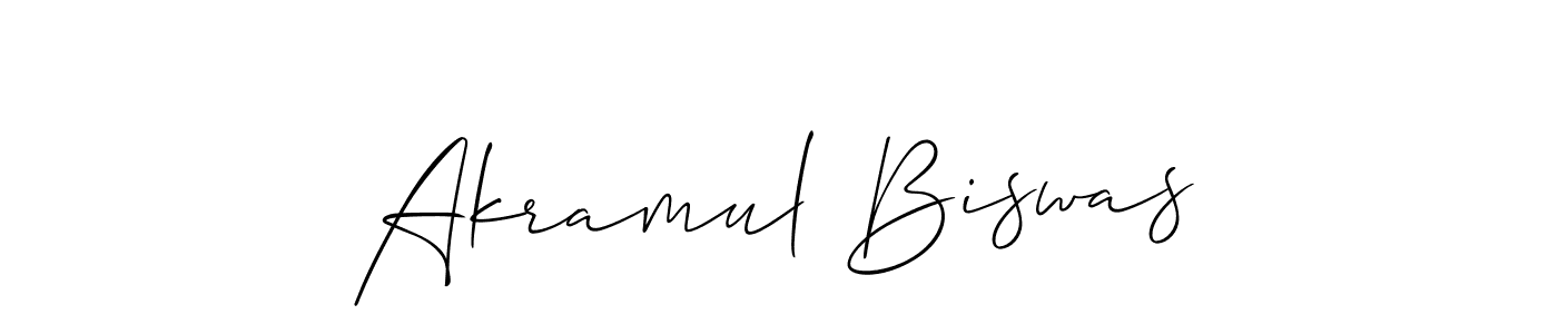 How to make Akramul Biswas name signature. Use Allison_Script style for creating short signs online. This is the latest handwritten sign. Akramul Biswas signature style 2 images and pictures png