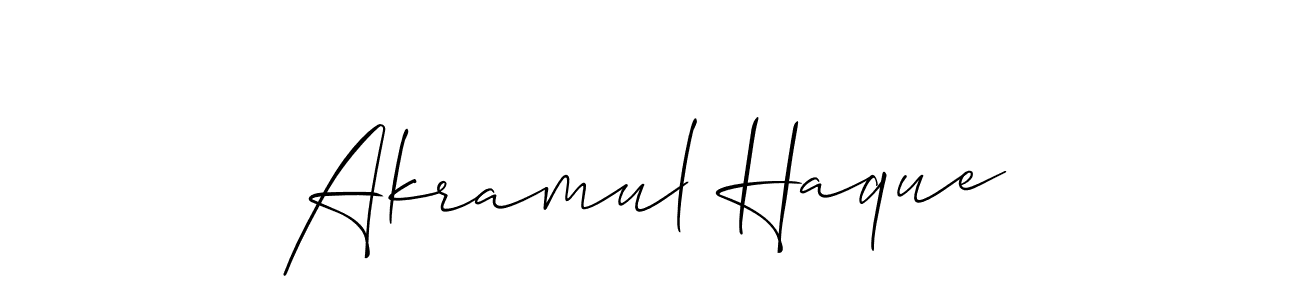 Also we have Akramul Haque name is the best signature style. Create professional handwritten signature collection using Allison_Script autograph style. Akramul Haque signature style 2 images and pictures png