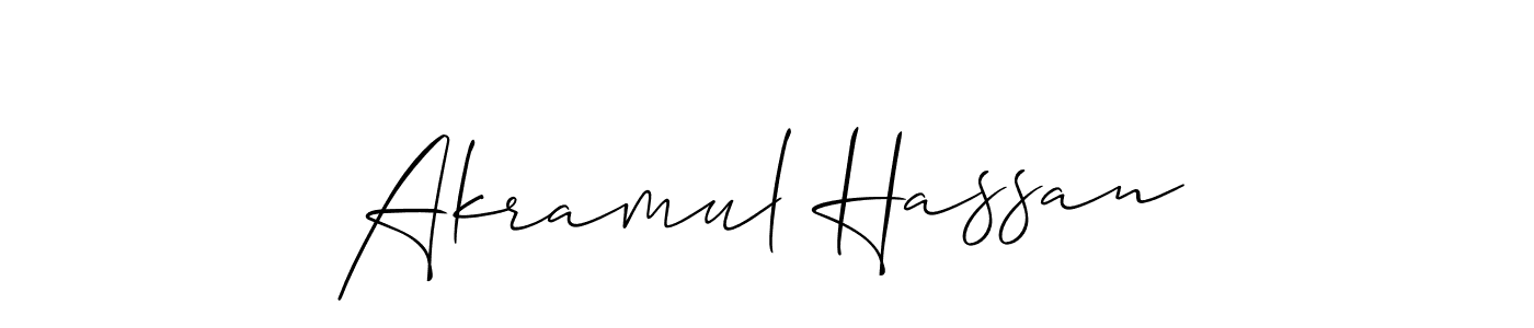 Create a beautiful signature design for name Akramul Hassan. With this signature (Allison_Script) fonts, you can make a handwritten signature for free. Akramul Hassan signature style 2 images and pictures png
