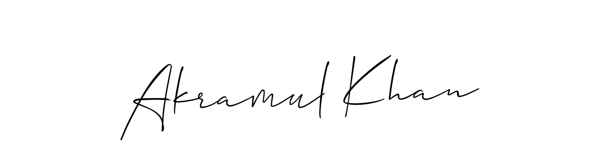 Design your own signature with our free online signature maker. With this signature software, you can create a handwritten (Allison_Script) signature for name Akramul Khan. Akramul Khan signature style 2 images and pictures png