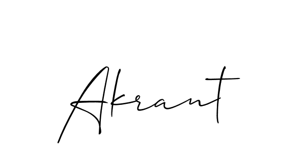 It looks lik you need a new signature style for name Akrant. Design unique handwritten (Allison_Script) signature with our free signature maker in just a few clicks. Akrant signature style 2 images and pictures png