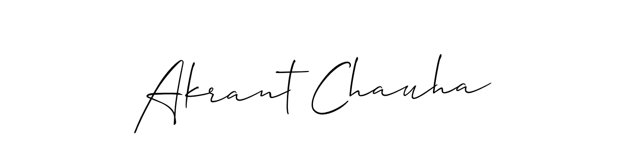 if you are searching for the best signature style for your name Akrant Chauha. so please give up your signature search. here we have designed multiple signature styles  using Allison_Script. Akrant Chauha signature style 2 images and pictures png