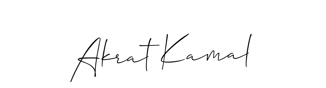 Akrat Kamal stylish signature style. Best Handwritten Sign (Allison_Script) for my name. Handwritten Signature Collection Ideas for my name Akrat Kamal. Akrat Kamal signature style 2 images and pictures png