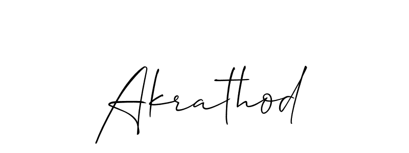 Create a beautiful signature design for name Akrathod. With this signature (Allison_Script) fonts, you can make a handwritten signature for free. Akrathod signature style 2 images and pictures png