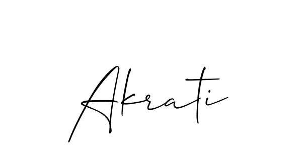 Make a beautiful signature design for name Akrati. Use this online signature maker to create a handwritten signature for free. Akrati signature style 2 images and pictures png