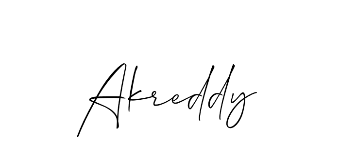 You can use this online signature creator to create a handwritten signature for the name Akreddy. This is the best online autograph maker. Akreddy signature style 2 images and pictures png