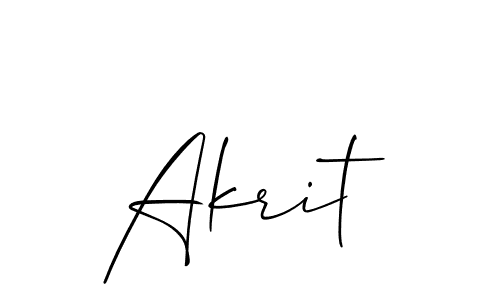 Check out images of Autograph of Akrit name. Actor Akrit Signature Style. Allison_Script is a professional sign style online. Akrit signature style 2 images and pictures png