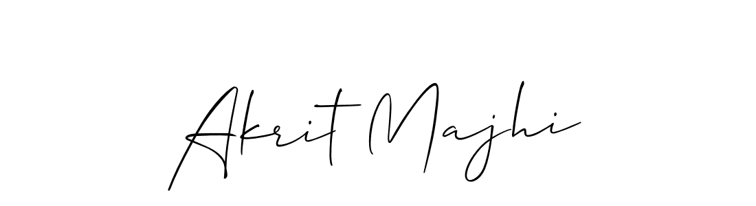 Create a beautiful signature design for name Akrit Majhi. With this signature (Allison_Script) fonts, you can make a handwritten signature for free. Akrit Majhi signature style 2 images and pictures png