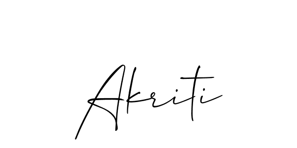 Make a beautiful signature design for name Akriti. With this signature (Allison_Script) style, you can create a handwritten signature for free. Akriti signature style 2 images and pictures png