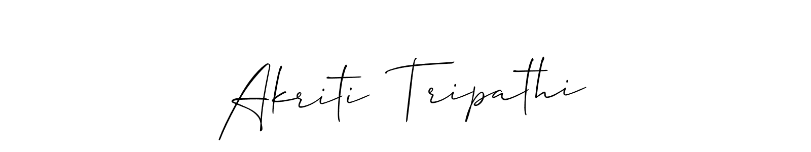 Use a signature maker to create a handwritten signature online. With this signature software, you can design (Allison_Script) your own signature for name Akriti  Tripathi. Akriti  Tripathi signature style 2 images and pictures png