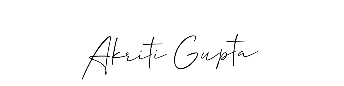 Use a signature maker to create a handwritten signature online. With this signature software, you can design (Allison_Script) your own signature for name Akriti Gupta. Akriti Gupta signature style 2 images and pictures png