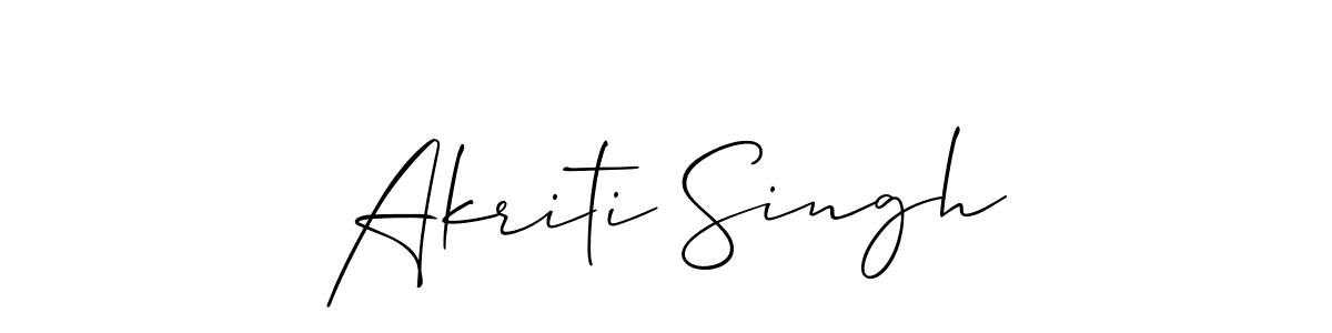 Also You can easily find your signature by using the search form. We will create Akriti Singh name handwritten signature images for you free of cost using Allison_Script sign style. Akriti Singh signature style 2 images and pictures png