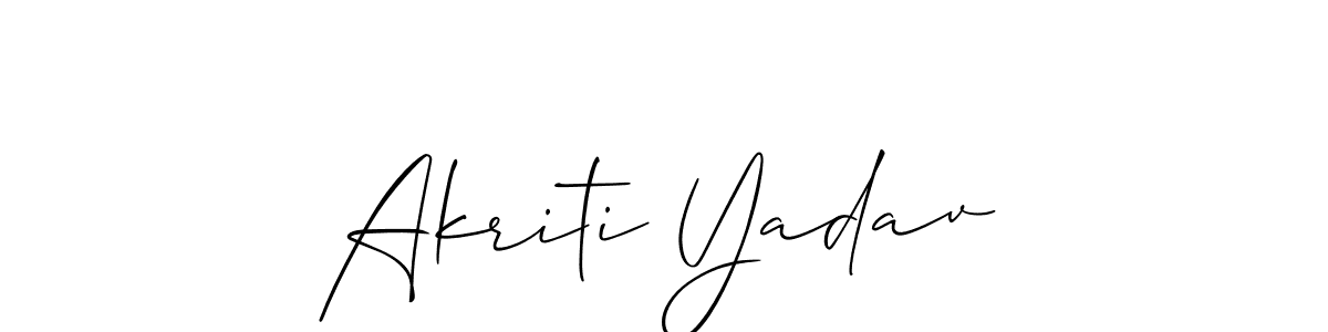 Akriti Yadav stylish signature style. Best Handwritten Sign (Allison_Script) for my name. Handwritten Signature Collection Ideas for my name Akriti Yadav. Akriti Yadav signature style 2 images and pictures png