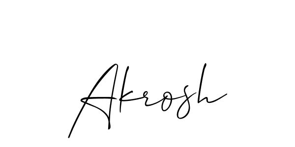 Best and Professional Signature Style for Akrosh. Allison_Script Best Signature Style Collection. Akrosh signature style 2 images and pictures png