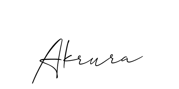 The best way (Allison_Script) to make a short signature is to pick only two or three words in your name. The name Akrura include a total of six letters. For converting this name. Akrura signature style 2 images and pictures png