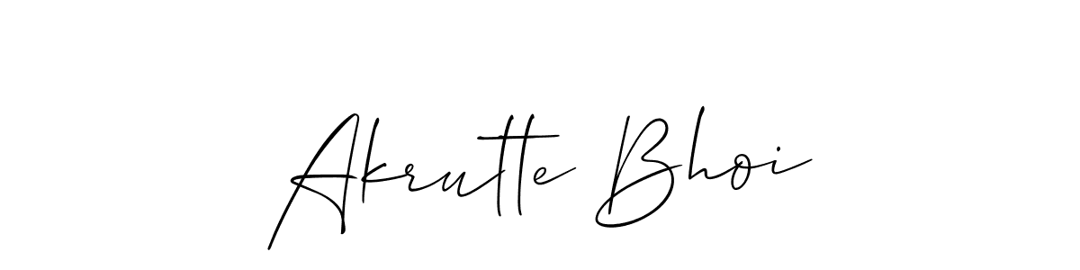Allison_Script is a professional signature style that is perfect for those who want to add a touch of class to their signature. It is also a great choice for those who want to make their signature more unique. Get Akrutte Bhoi name to fancy signature for free. Akrutte Bhoi signature style 2 images and pictures png