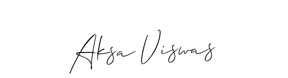 Also You can easily find your signature by using the search form. We will create Aksa Viswas name handwritten signature images for you free of cost using Allison_Script sign style. Aksa Viswas signature style 2 images and pictures png