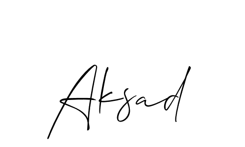 Similarly Allison_Script is the best handwritten signature design. Signature creator online .You can use it as an online autograph creator for name Aksad. Aksad signature style 2 images and pictures png