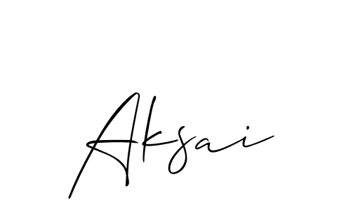 Make a beautiful signature design for name Aksai. With this signature (Allison_Script) style, you can create a handwritten signature for free. Aksai signature style 2 images and pictures png