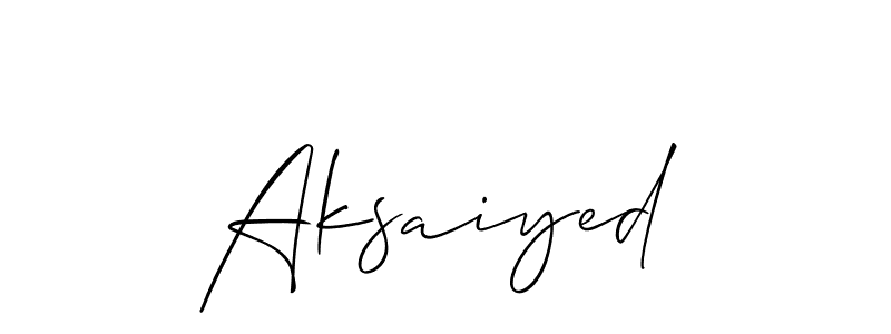 Make a beautiful signature design for name Aksaiyed. With this signature (Allison_Script) style, you can create a handwritten signature for free. Aksaiyed signature style 2 images and pictures png