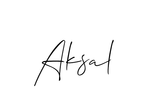 You should practise on your own different ways (Allison_Script) to write your name (Aksal) in signature. don't let someone else do it for you. Aksal signature style 2 images and pictures png