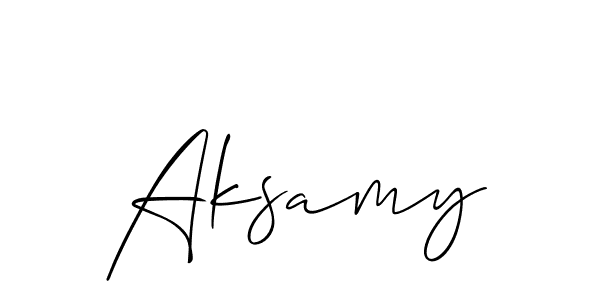 Once you've used our free online signature maker to create your best signature Allison_Script style, it's time to enjoy all of the benefits that Aksamy name signing documents. Aksamy signature style 2 images and pictures png