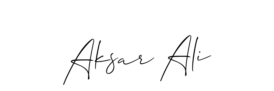 How to Draw Aksar Ali signature style? Allison_Script is a latest design signature styles for name Aksar Ali. Aksar Ali signature style 2 images and pictures png