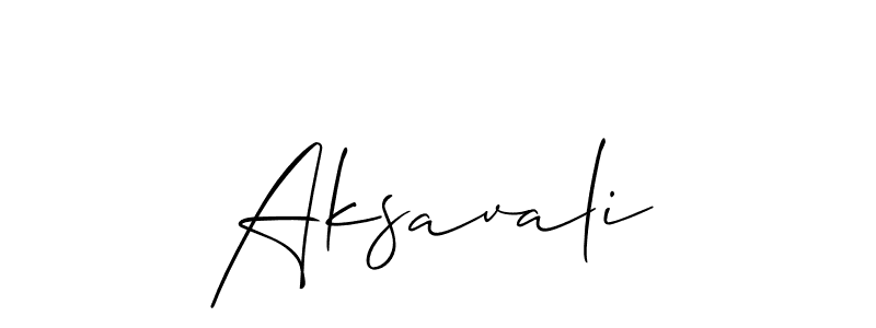 The best way (Allison_Script) to make a short signature is to pick only two or three words in your name. The name Aksavali include a total of six letters. For converting this name. Aksavali signature style 2 images and pictures png