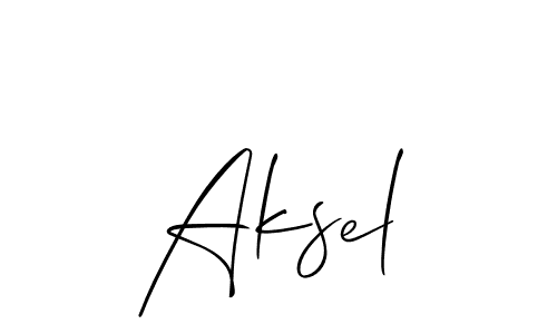 How to make Aksel signature? Allison_Script is a professional autograph style. Create handwritten signature for Aksel name. Aksel signature style 2 images and pictures png