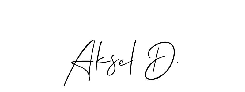 How to Draw Aksel D. signature style? Allison_Script is a latest design signature styles for name Aksel D.. Aksel D. signature style 2 images and pictures png