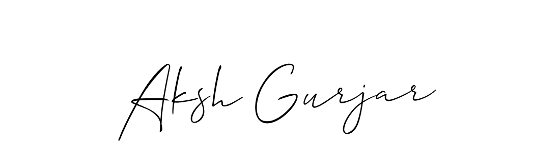 You should practise on your own different ways (Allison_Script) to write your name (Aksh Gurjar) in signature. don't let someone else do it for you. Aksh Gurjar signature style 2 images and pictures png