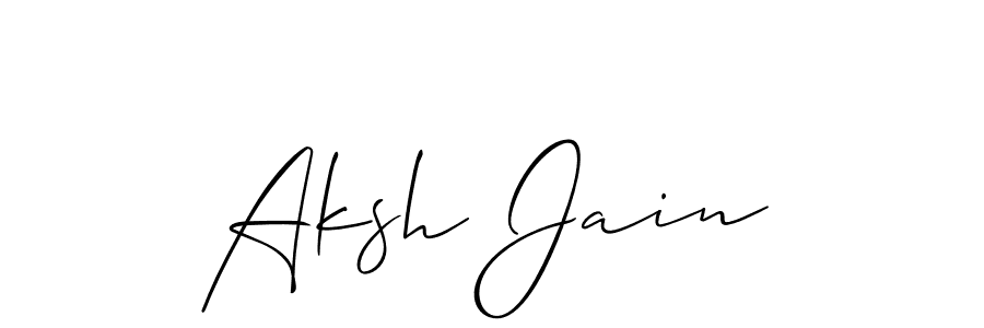 Create a beautiful signature design for name Aksh Jain. With this signature (Allison_Script) fonts, you can make a handwritten signature for free. Aksh Jain signature style 2 images and pictures png