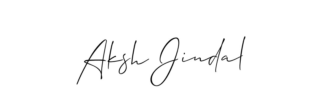 How to make Aksh Jindal signature? Allison_Script is a professional autograph style. Create handwritten signature for Aksh Jindal name. Aksh Jindal signature style 2 images and pictures png