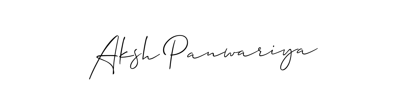 How to Draw Aksh Panwariya signature style? Allison_Script is a latest design signature styles for name Aksh Panwariya. Aksh Panwariya signature style 2 images and pictures png