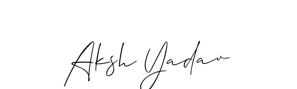 Similarly Allison_Script is the best handwritten signature design. Signature creator online .You can use it as an online autograph creator for name Aksh Yadav. Aksh Yadav signature style 2 images and pictures png