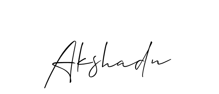 Also we have Akshadn name is the best signature style. Create professional handwritten signature collection using Allison_Script autograph style. Akshadn signature style 2 images and pictures png