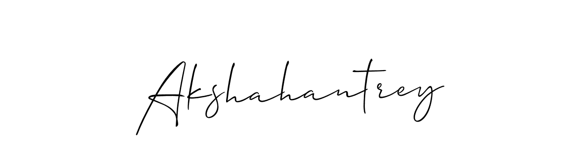 Make a beautiful signature design for name Akshahantrey. With this signature (Allison_Script) style, you can create a handwritten signature for free. Akshahantrey signature style 2 images and pictures png