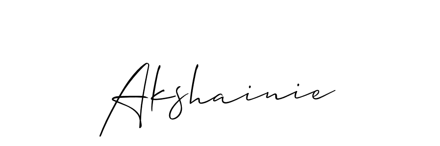 Make a beautiful signature design for name Akshainie. With this signature (Allison_Script) style, you can create a handwritten signature for free. Akshainie signature style 2 images and pictures png